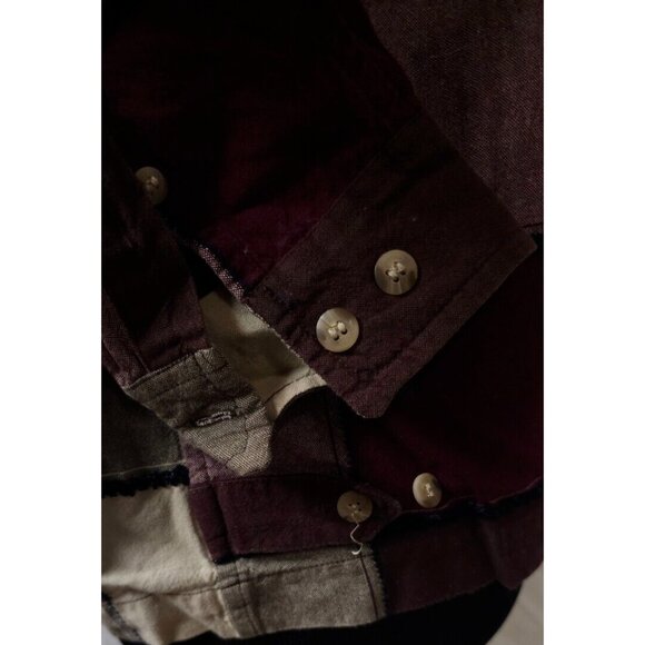 Carolina Colours Womens Large Purple Full Zip Long Sleeve Patchwork Top Jacket - Picture 12 of 12